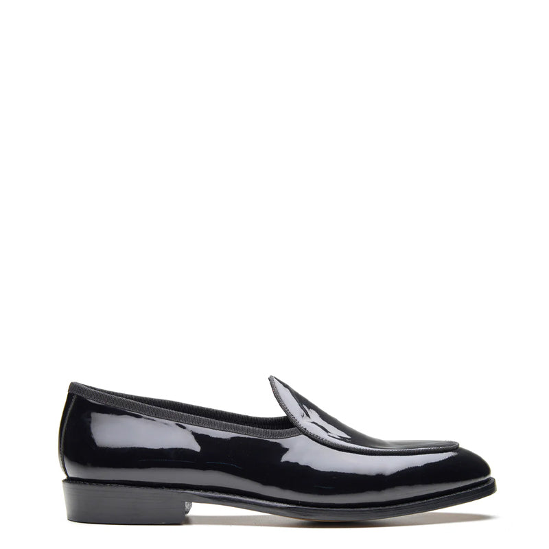 Men s Patent Loafers Slip on Shoe