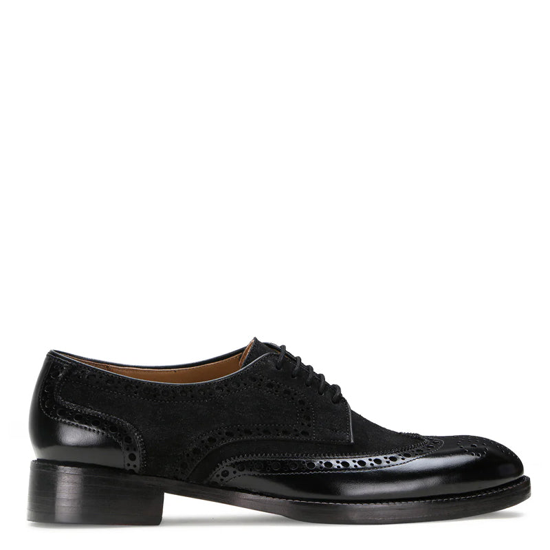 Patent Suede Leather Derby Shoe