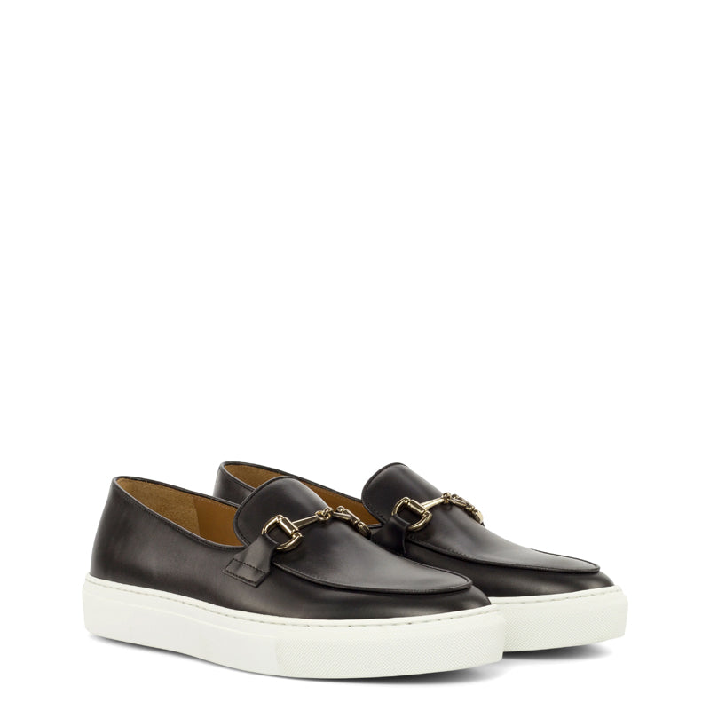 Men Classic Horsebit Gold Buckled Loafer