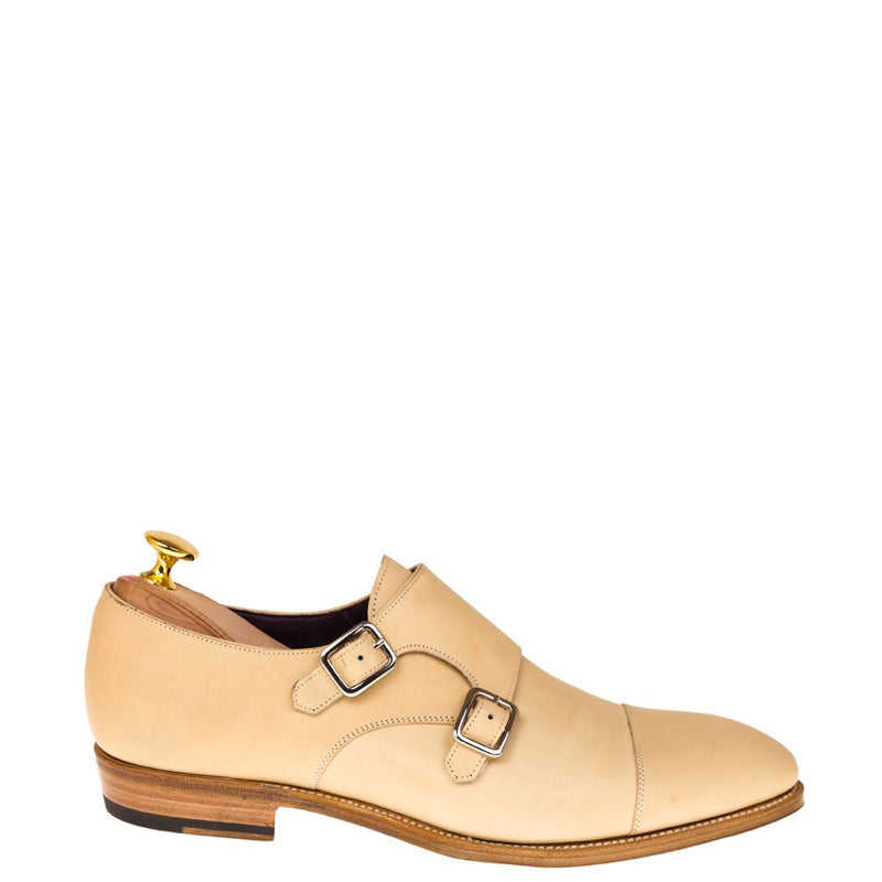 Suede Leather Toe-Cap Double MonkStrap Shoe