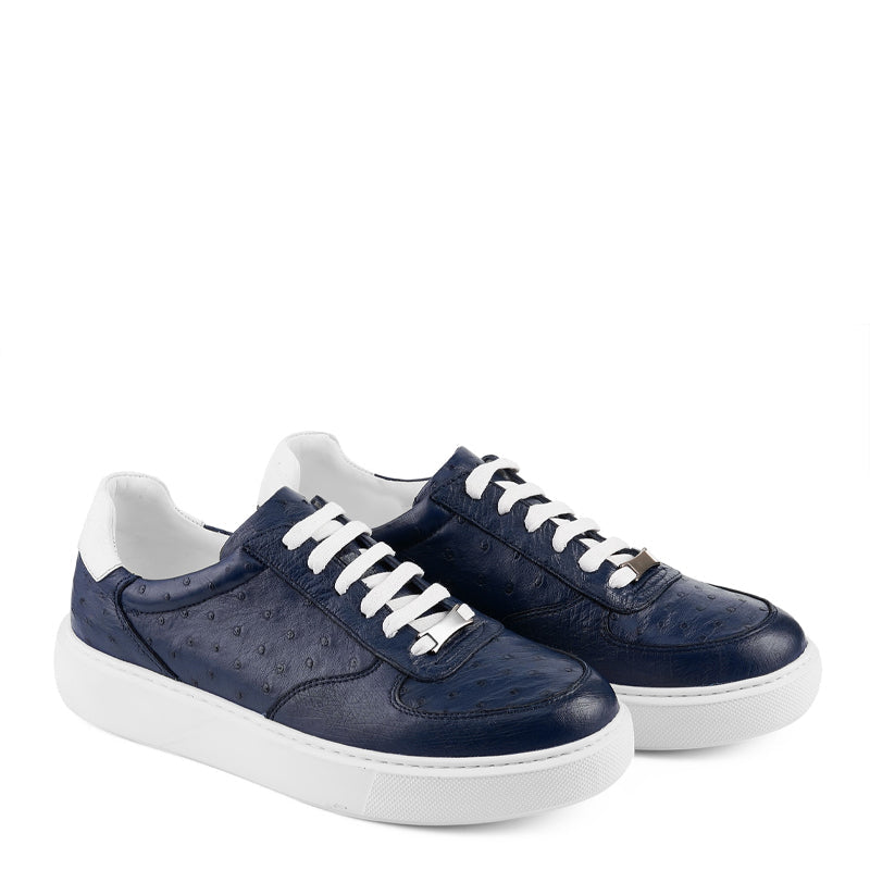 Premium Exotic Leather Black Sneaker