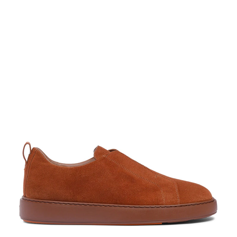 Suede Triple Stitch Slip-On Sneakers For Men