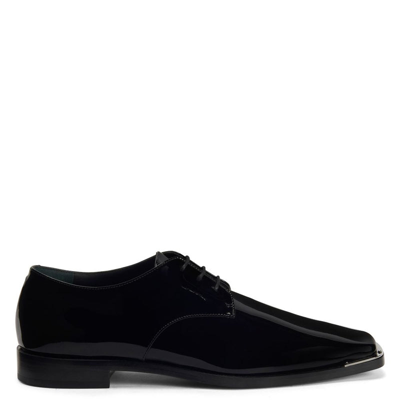 Patent Shiny Leather Plain Toe Derby Shoe