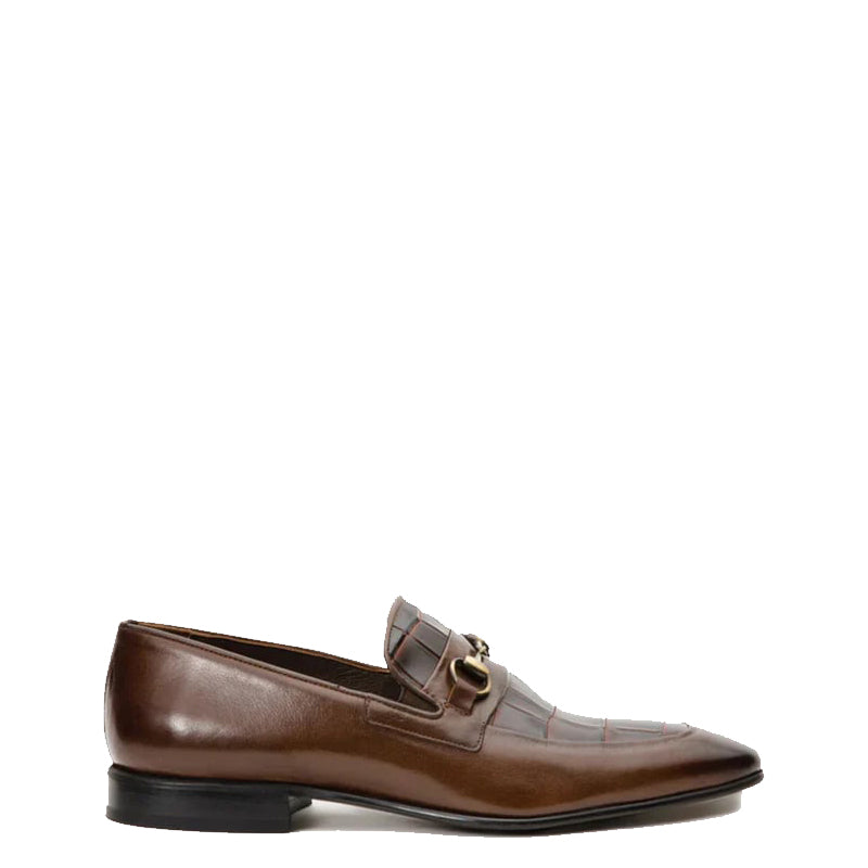 Brown Men s Leather Slip On Shoe