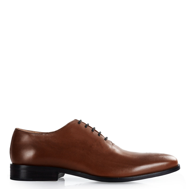 Polished Pure Leather Wholecut Oxford Shoe