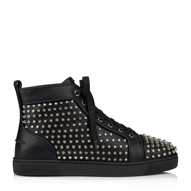 Men Casual Leather Lace-Up High Sneakers