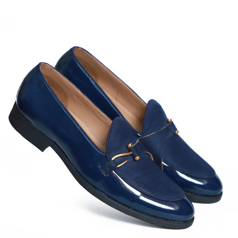 Patent Handmade Leather Black Loafer For Men