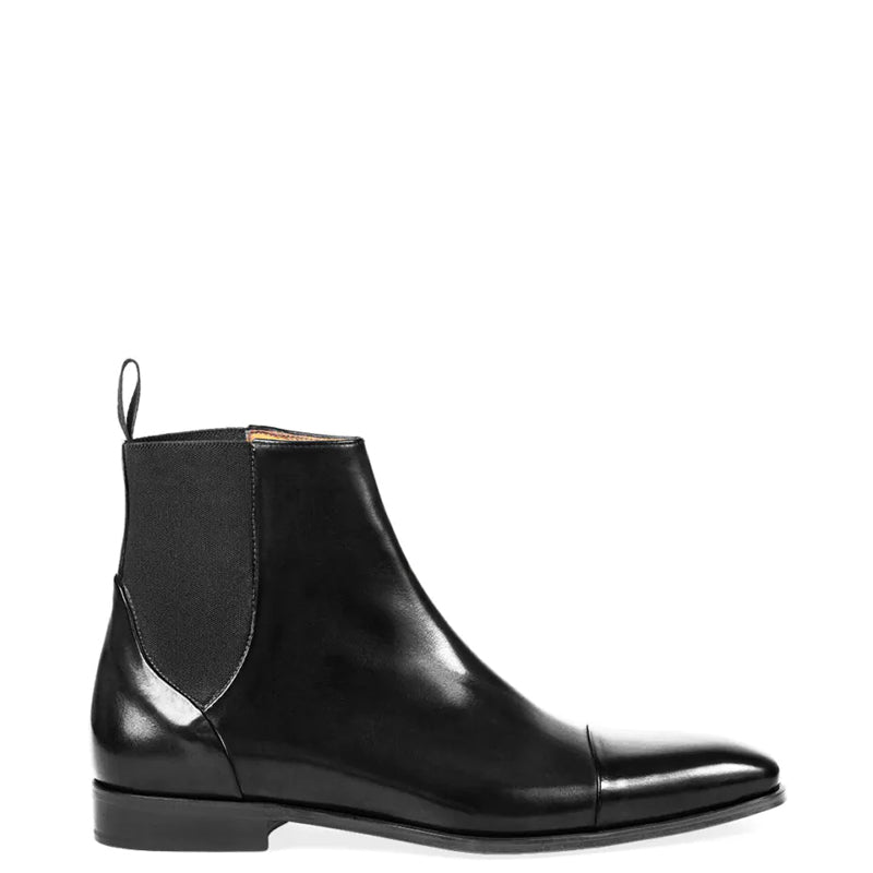 Midnight Classic Shiny Leather Chelsea Boot