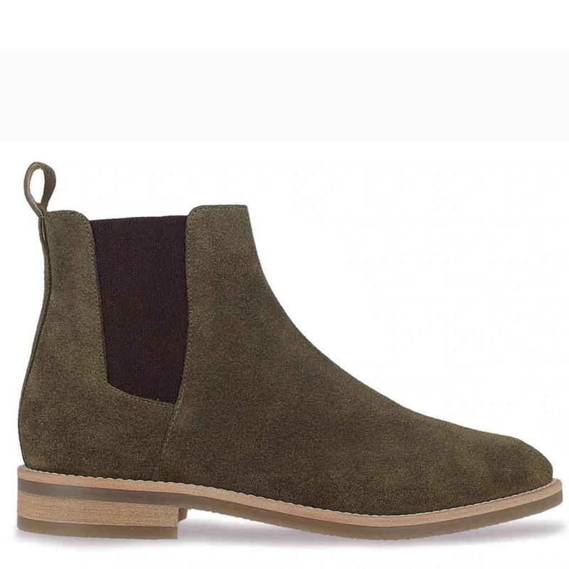 Men Suede Mid Top Leather Chelsea Boot