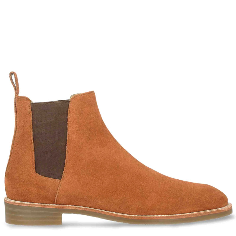Men Suede Mid Top Leather Chelsea Boot