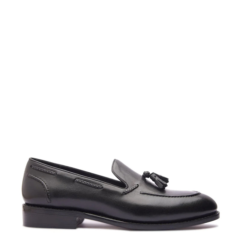Classic Handmade Solid Leather Tassel Loafer Tan