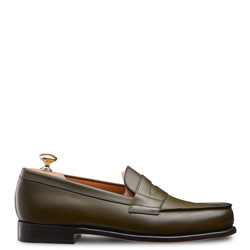 Classic Leather Brown Penny Loafer For Men