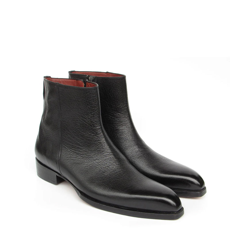 Polished Leather Handmade Side Zipper Boots