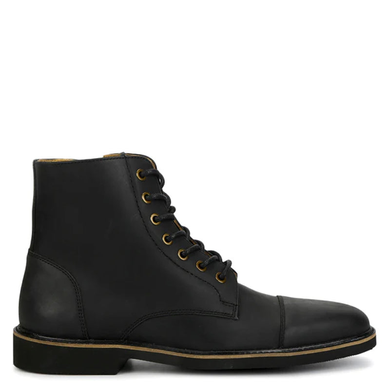 Premium Leather Lace-Up Ankle Tan Boot For Men