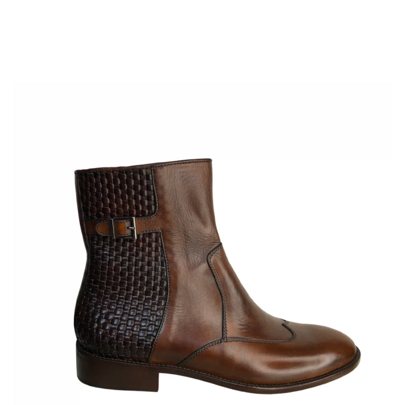 Premium Italian Style Leather Side Zipper Boot