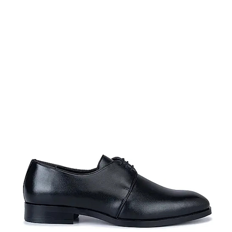 Plain Polished Shiny Leather Derby Shoe