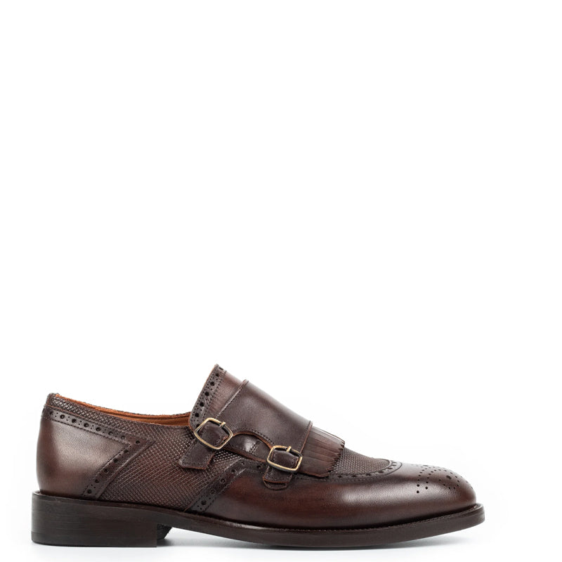 Custom Handmade Leather Double Monk Strap Shoe