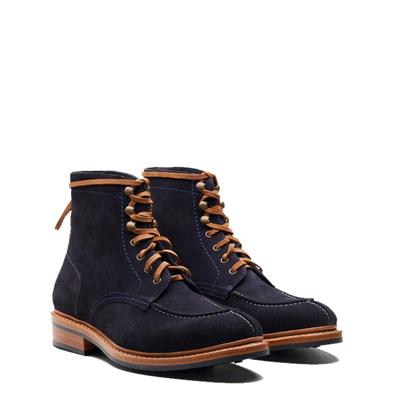 Premium Split Toe Suede Leather Derby Ankle Boots