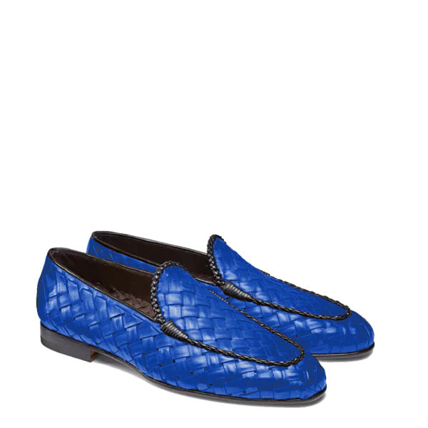 Penny Weaved Leather Loafer Hand Crafted