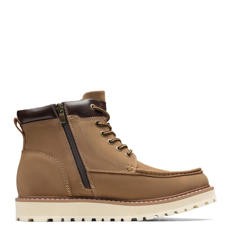 Men s Moc Toe Boot Fashion Comfort Casual Wedge Boot