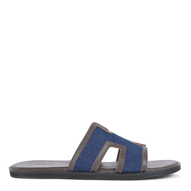 Luxury H-Style Leather Slipper For Men