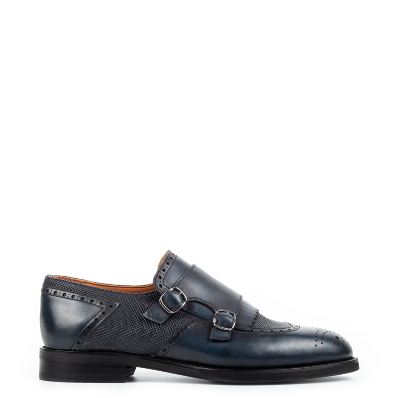 Custom Handmade Leather Double Monk Strap Shoe