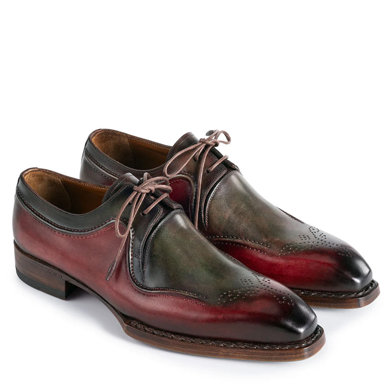 Leather Lace Up Derby Shoes For Men