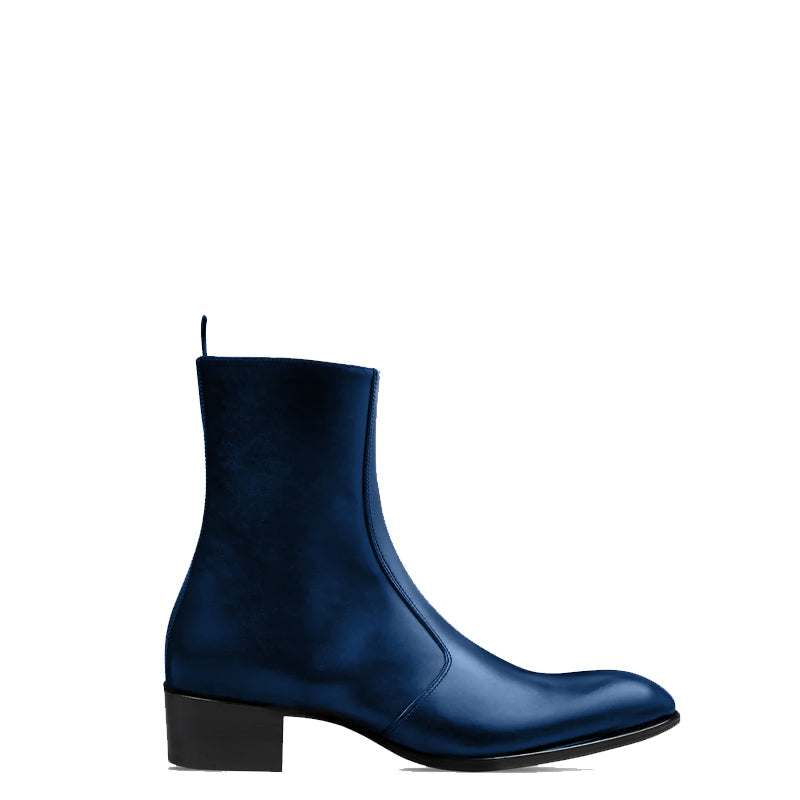 Side Zip Boot Black Leather