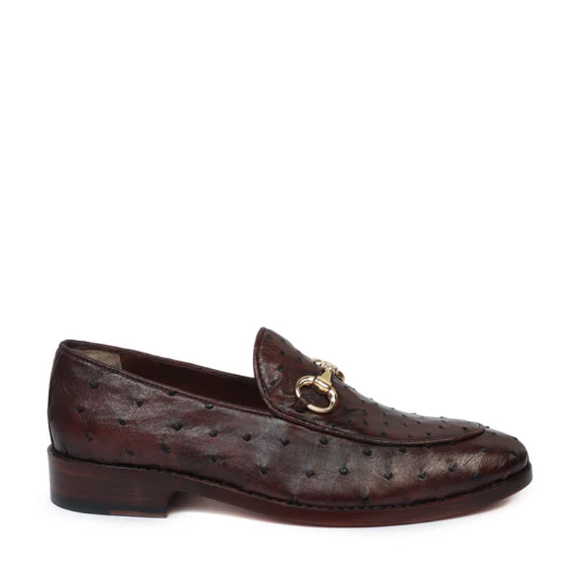Men Solid Leather Slip-On Green Loafer Shoe