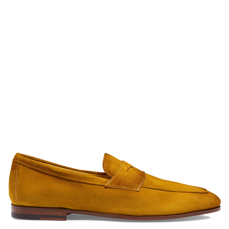 Men Nes Yellow Suede Penny Loafers N Classic Slip On