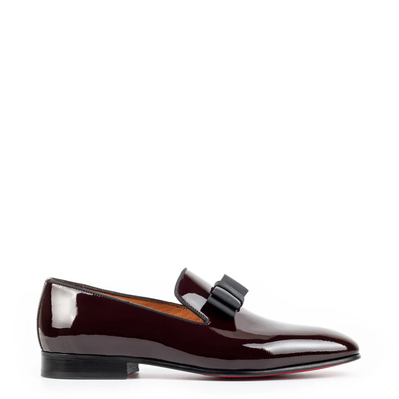 Patent Penny Solid Leather Blue Loafer