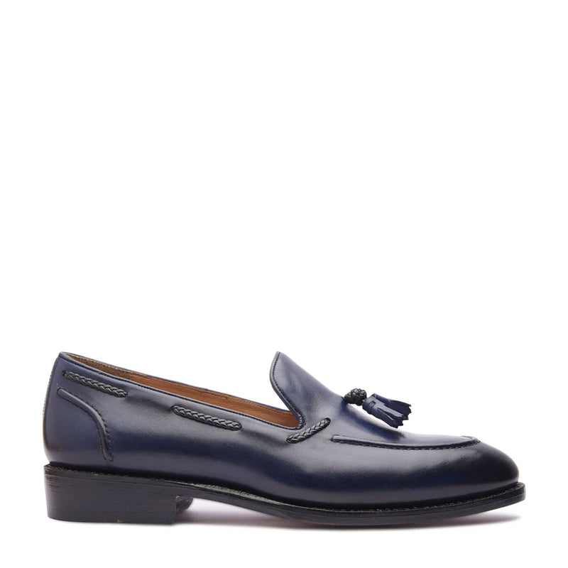 Classic Handmade Solid Leather Tassel Loafer Tan