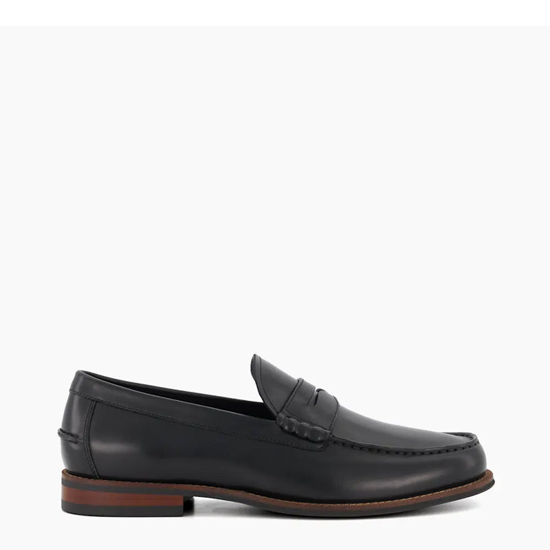 Leather Penny Trim Brown Loafer For Men