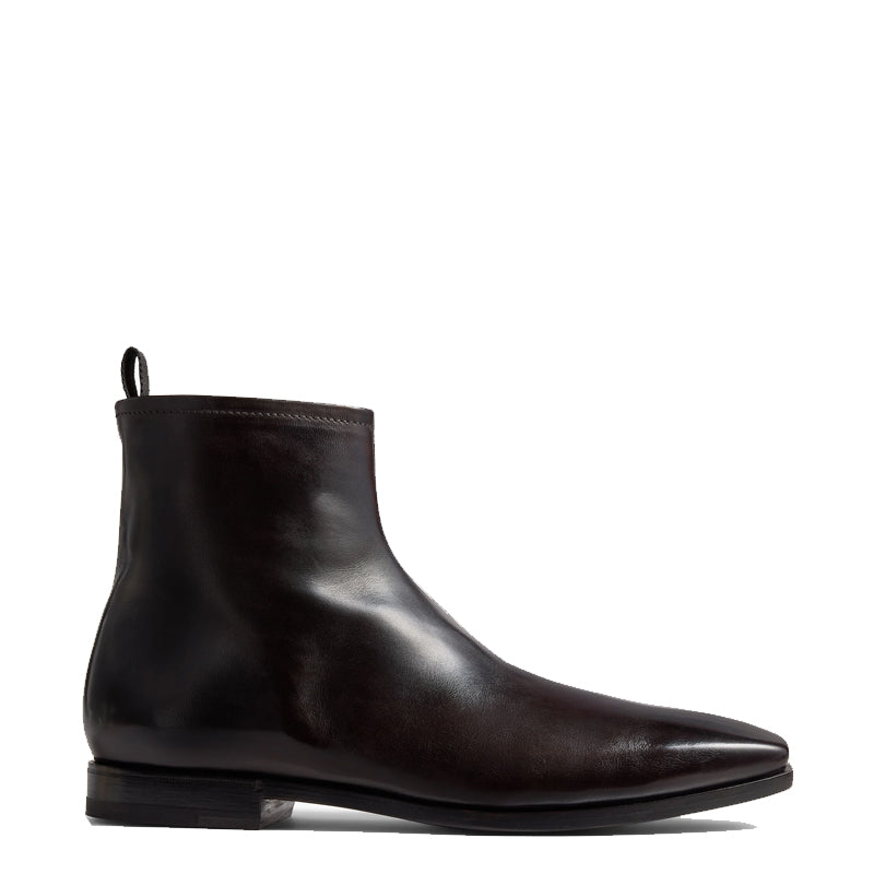 Chelsea Leather Zip up Ankle Boots
