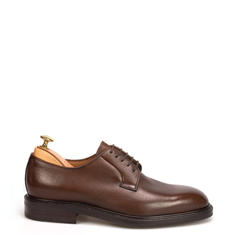Plain Classic Polished Leather Derby Shoe