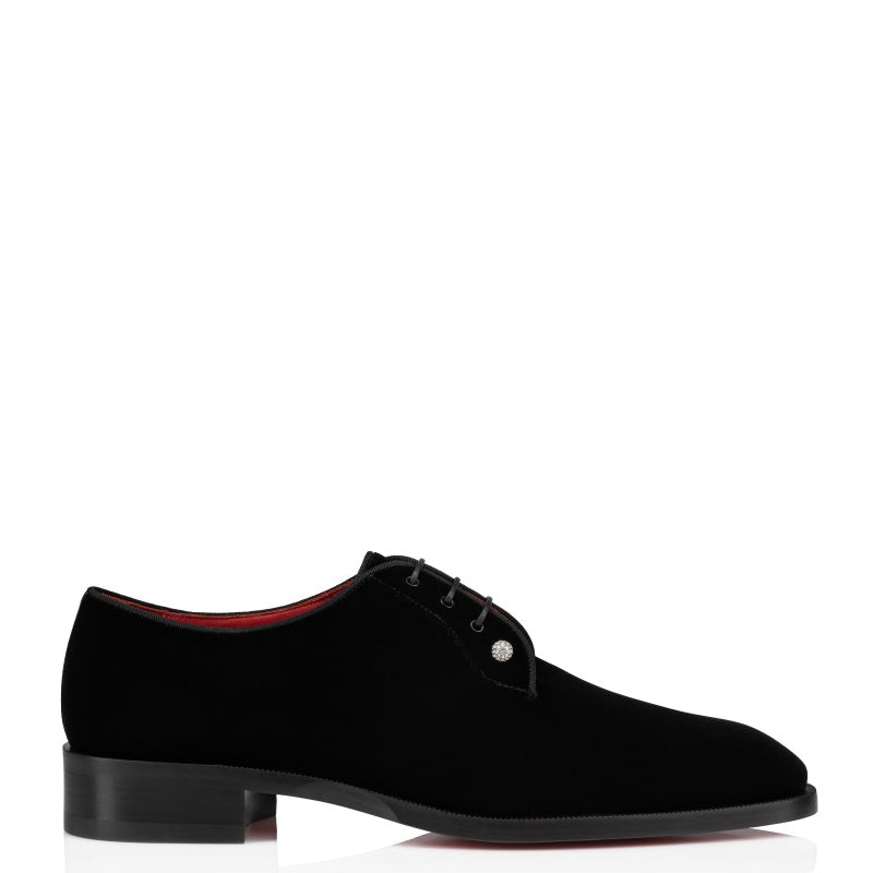 Men Suede Velvet Leather Maroon Derby Shoe