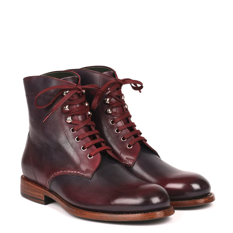 Premium Leather Lace Up Ankle Boots For Men