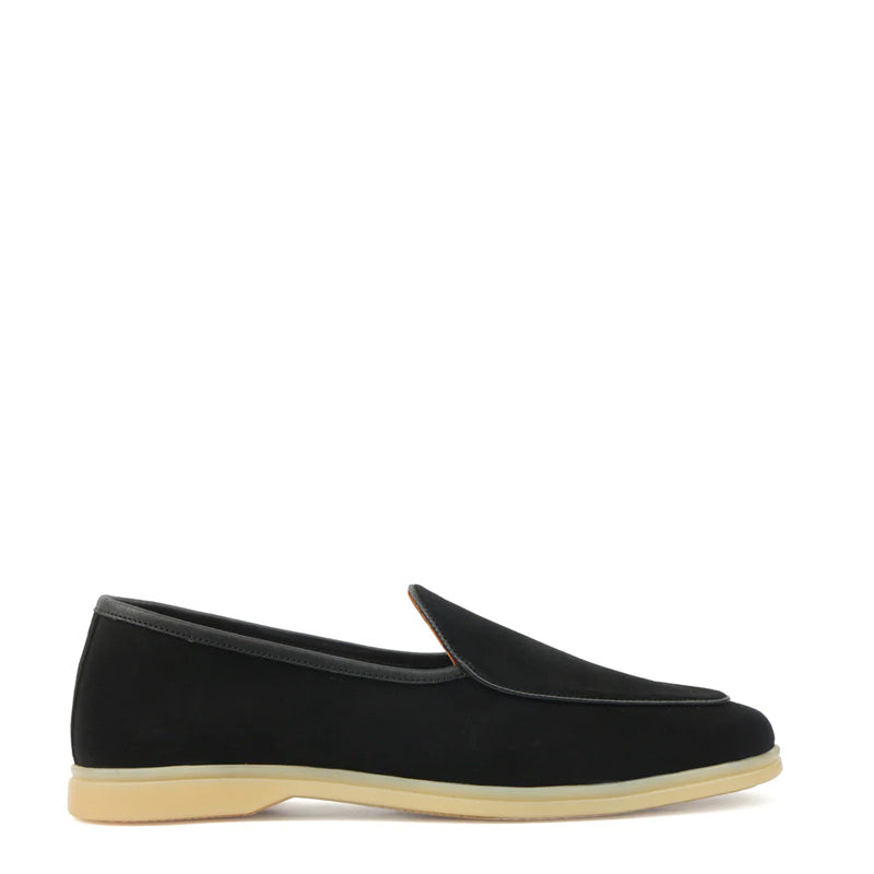 Suede Leather Solid Brown Loafer For Men