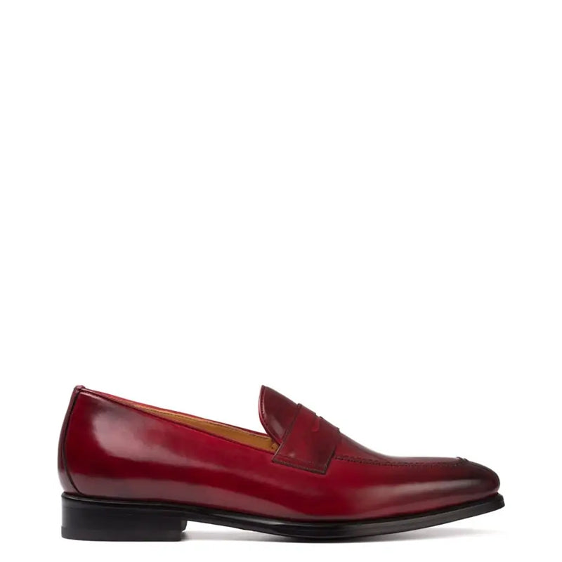 Classic Penny Shiny Leather Blue Loafer