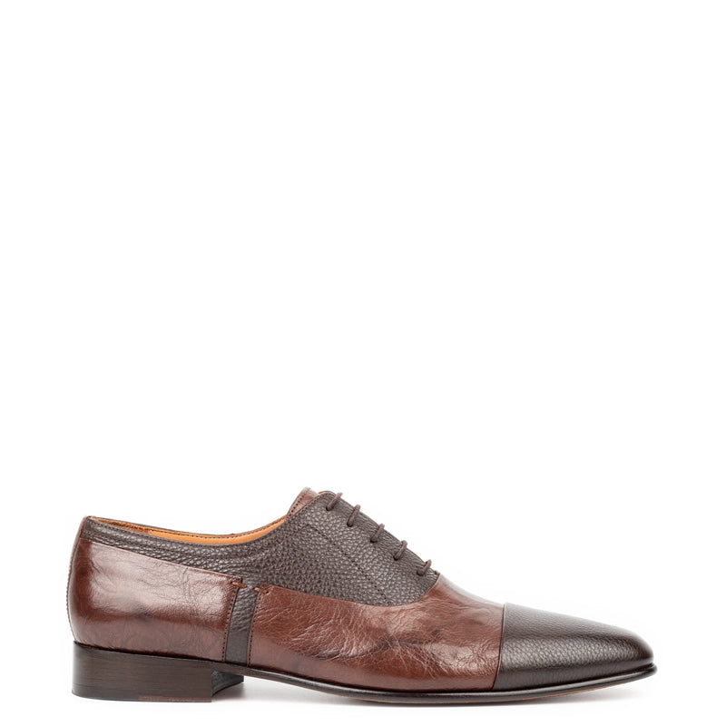 Pure Handmade Leather Textured Oxford Shoe