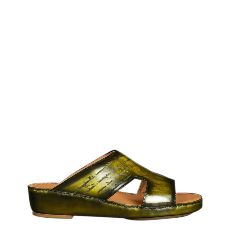 Open Toe Leather Comfort Arabic Black Sandal