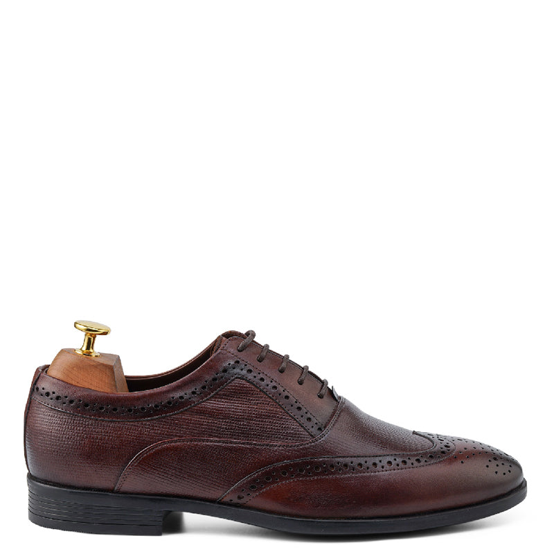 Wingtip Handmade Solid Leather Oxford Shoe