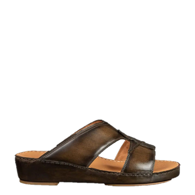 Handmade Solid Leather Comfort Arabic Blue Sandal