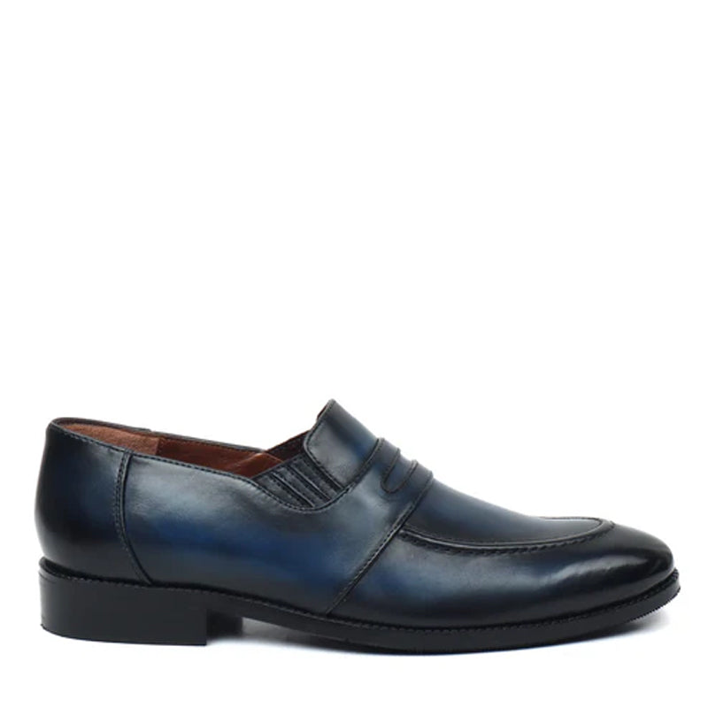 Brown Leather Penny Loafer For Men