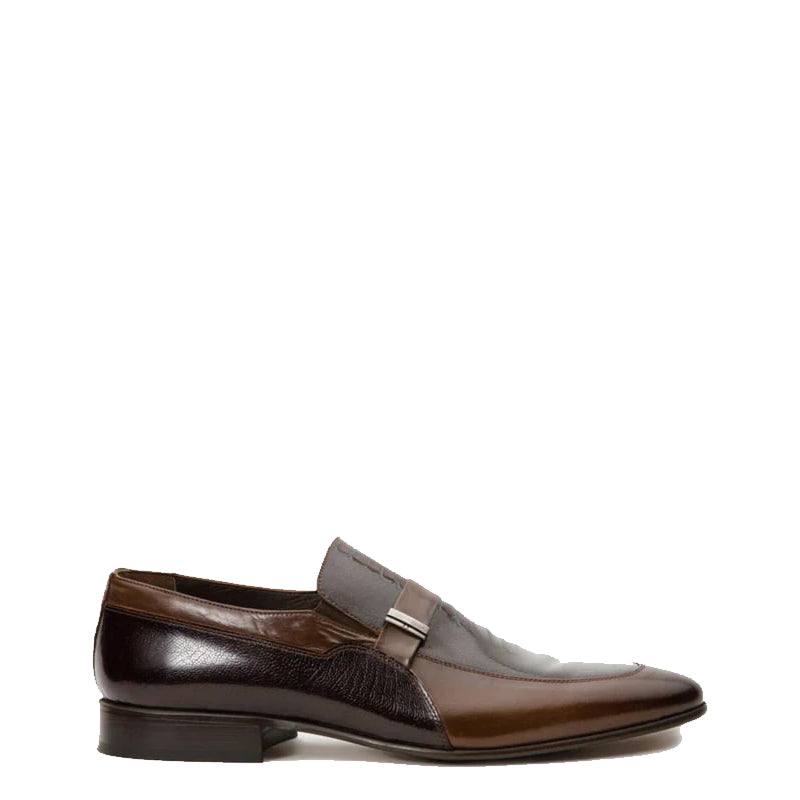 Dark Brown Leather Bit Loafer Shoe