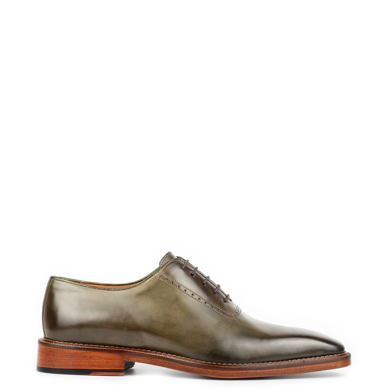 Pure Leather Handmade Wholecut Oxford Shoe Dark
