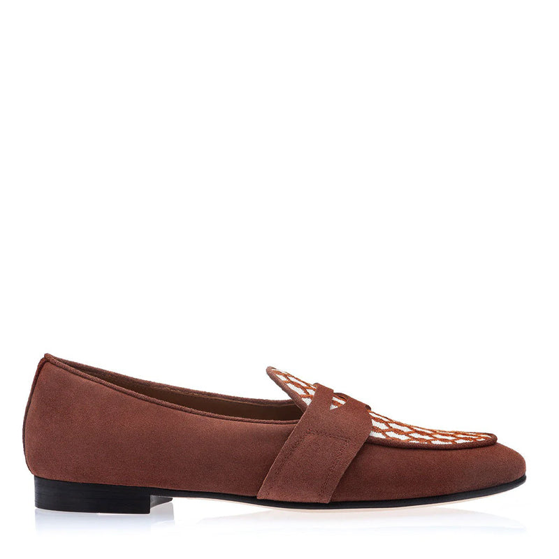 Belgian Suede Slip On Loafers