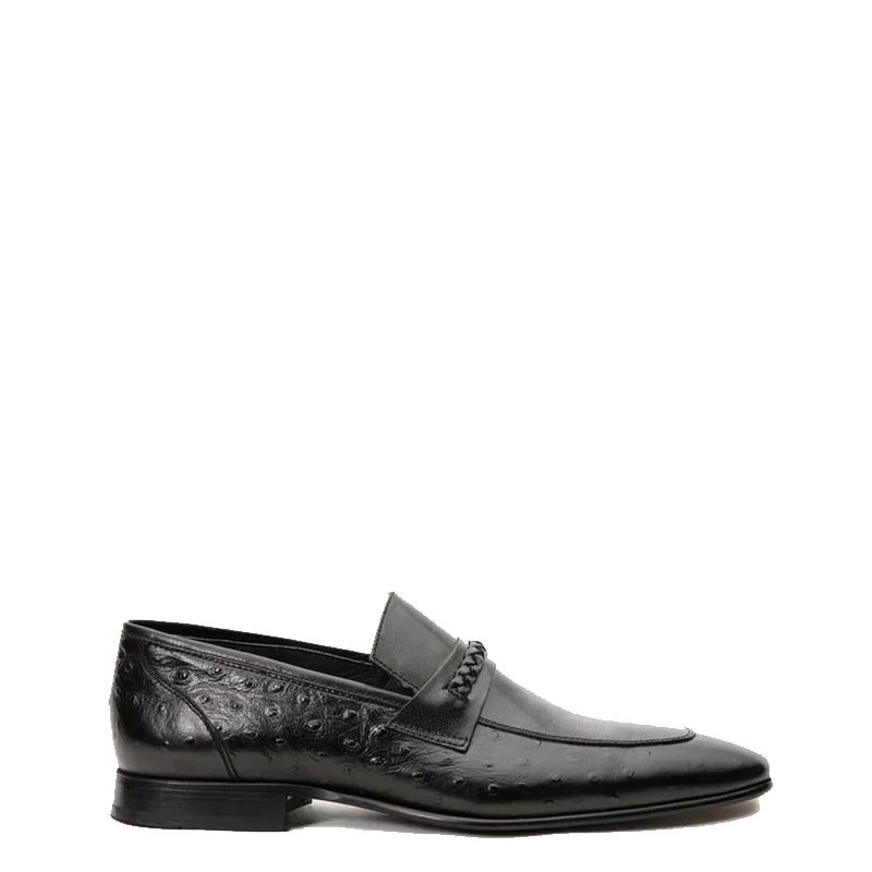 Brown Leather Dress Loafer Men Shoe