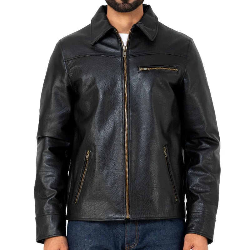 Leather Biker Jacket For Men