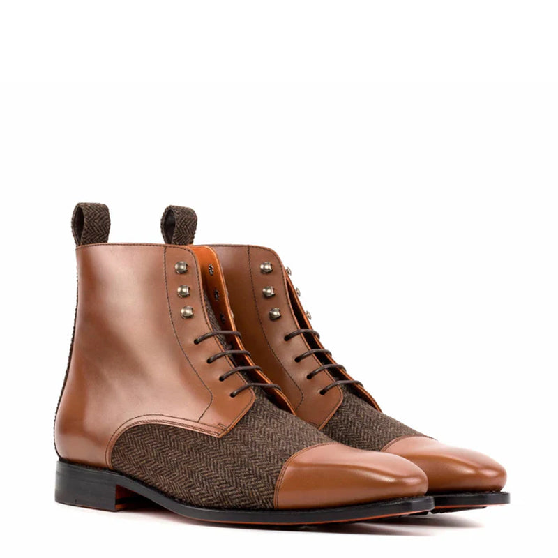 Custom HandMade Leather Lace Up Boots